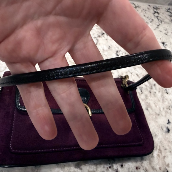 Coach EUC Burgundy Suede Wristlet - Picture 4 of 6